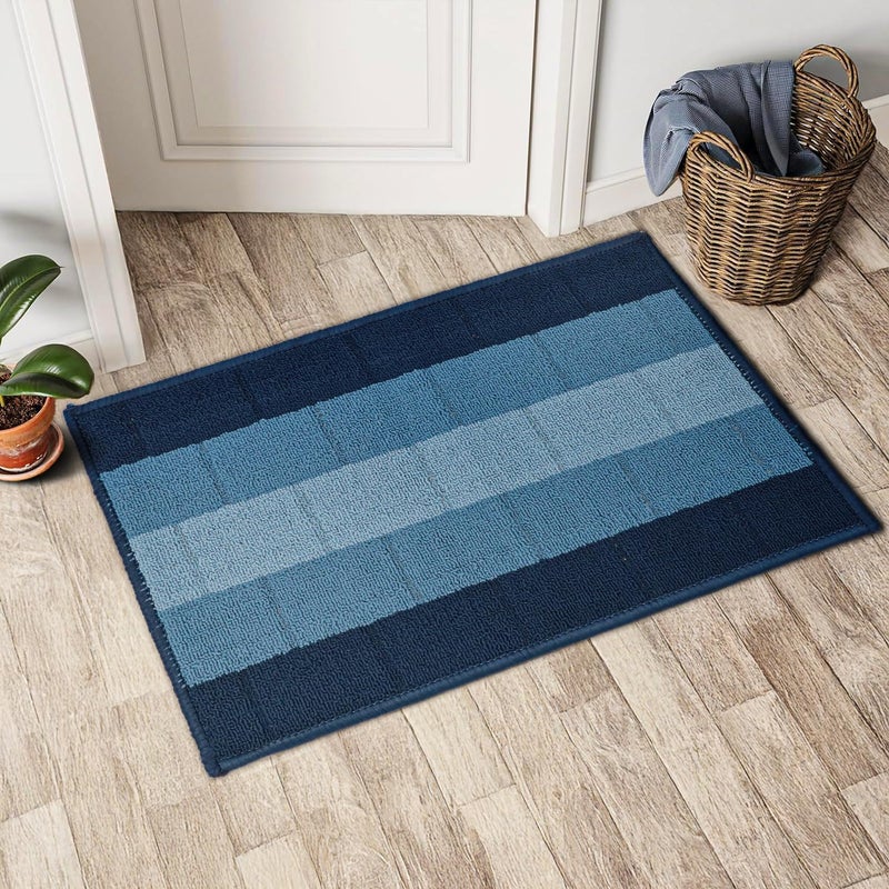 Status Contract Anti Slip Front Door Mat|(38x58cm) Living Room Rug for Entrance Door|Polypropylene Floor Mats for Home|Essential Small Rug for Office, Bedroom & Kitchen| (Blue), Rectangular - Image 1