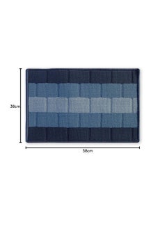 Status Contract Status Contract Anti Slip Front Door Mat|(38x58cm) Living Room Rug for Entrance Door|Polypropylene Floor Mats for Home|Essential Small Rug for Office, Bedroom & Kitchen| (Blue), Rectangular  - Image 2