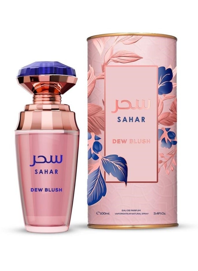 AFAQ Sahar Dew Blush Eau de Parfum 100ml for Women – Long Lasting Floral Fruity Perfume with Lychee, Rose & Vanilla Notes - Image 1