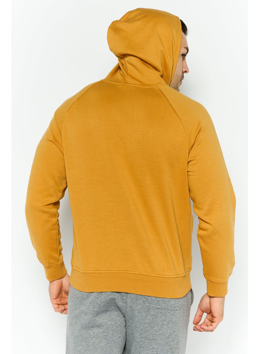 SKECHERS Men Sportswear Fit Long Sleeves Outdoor Sweatshirt, Mustard  - Image 4
