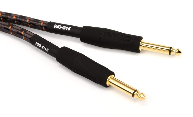 Roland Gold Series Instrument Cable StraightStraight 14 Ich Jack 15Feet