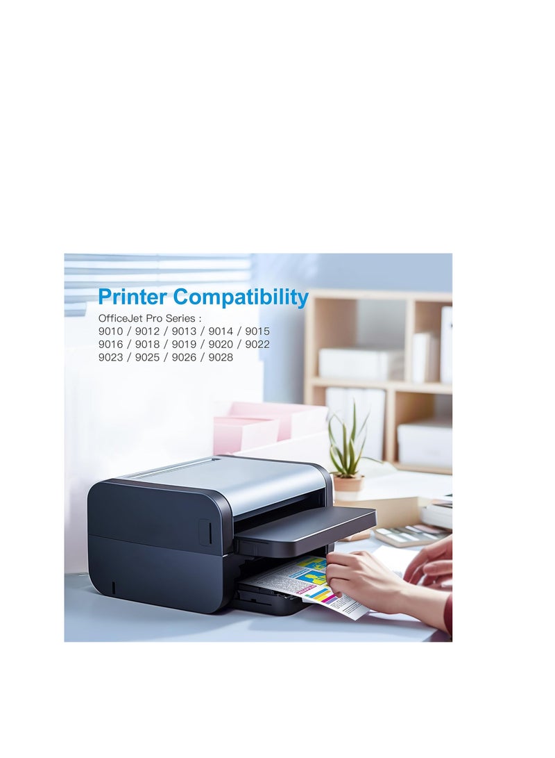 Terabyte حزم خراطيش الطابعة 963XL متوافقة مع خراطيش HP 963 لطابعة Officejet Pro 9010 9012 9020 9013 9014 9015 9016 9018 9019 9022 9025 (عبوة من 4) - Image 3