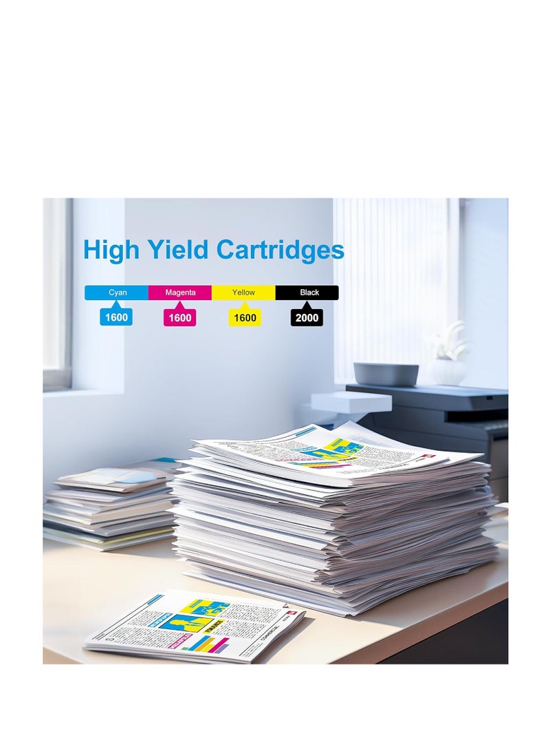 Terabyte حزم خراطيش الطابعة 963XL متوافقة مع خراطيش HP 963 لطابعة Officejet Pro 9010 9012 9020 9013 9014 9015 9016 9018 9019 9022 9025 (عبوة من 4) - Image 4