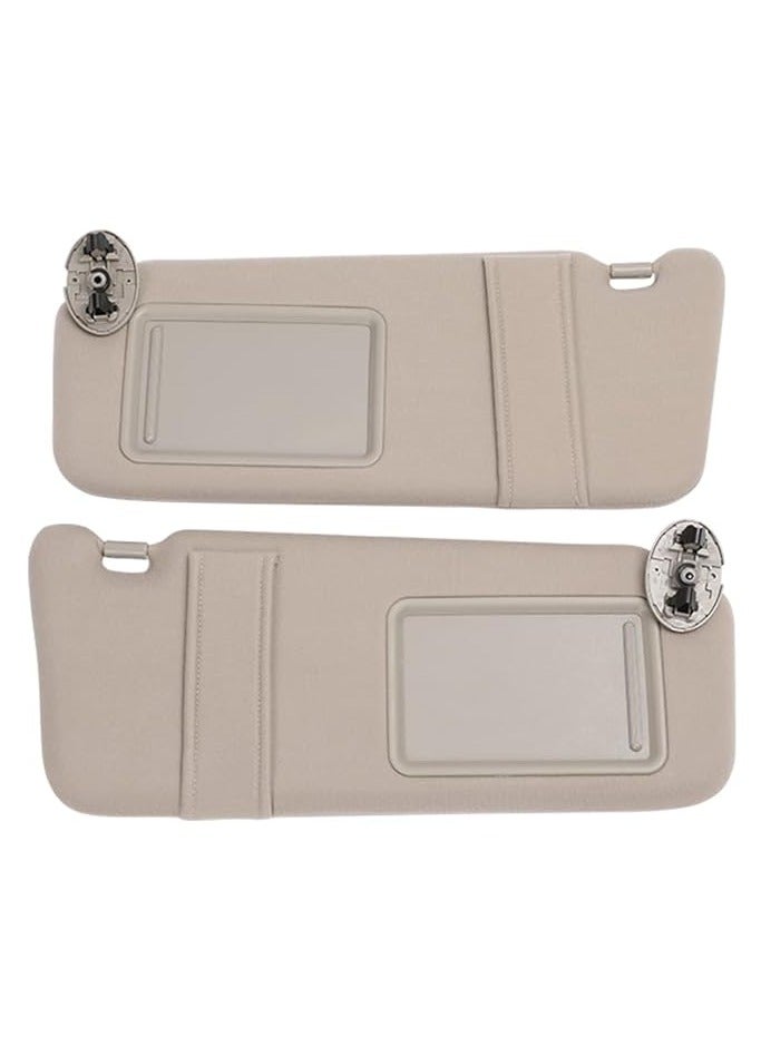 Pair Sun Visor Left Driver Right Passenger Side Compatible with 2007 2008 2009 2010 2011 Toyota Camry (Standard) (Beige) - Image 4