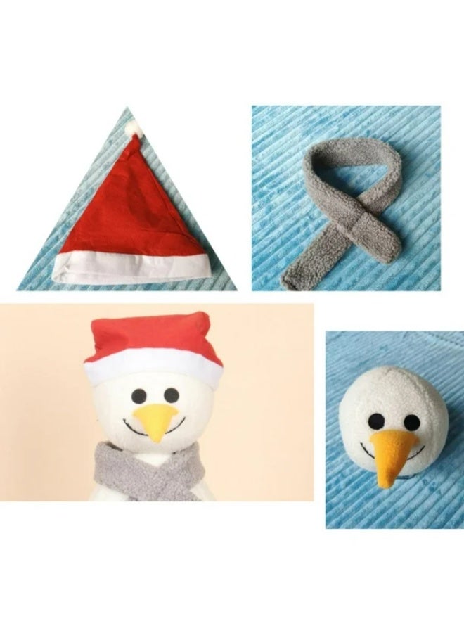 A.M Christmas Cat House, Snowman Christmas Cat Nest, Removeable Cushion, Winter Warm Pets Toys, Funny Home Decoration, Indoor, Outdoor Sleeping Plush for Puppy and Kitten - Image 5