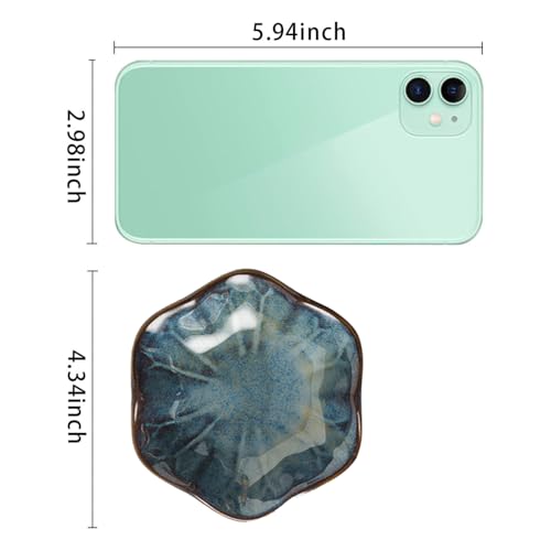 Mecaikru Ceramic Trinket Dish, Ring Tray, Decorative Jewelry Dish for Earrings Necklaces Watch Keys, for Women - Image 3