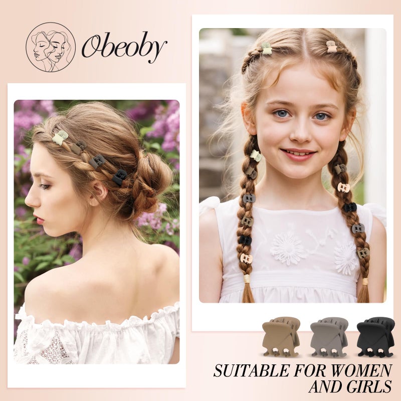 Obeoby 60 Pcs Mini Hair Clips, 5 Colors Small Claw Clips for Short Thin and Fine Hair, Hair Accessories for Women Girls Kids Little Tiny Barrettes Bulk Gifts - Image 5