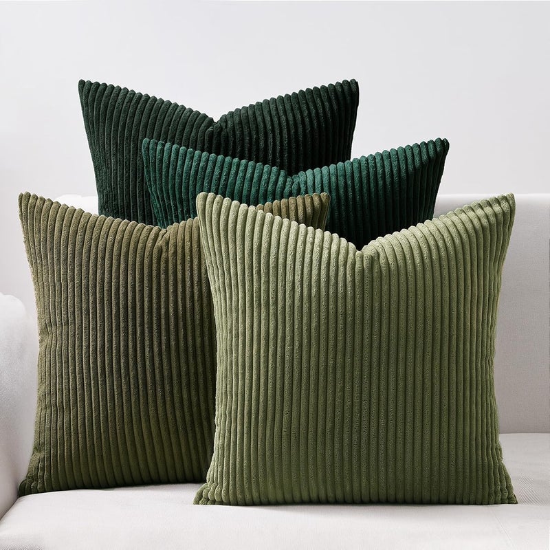 غطاء وسادة زخرفي من نوع ، مقاس 45×45 سم، بتصميم أزرق فاتح، مناسب لديكور غرف النوم والصالون (4 قطع) - Image 1