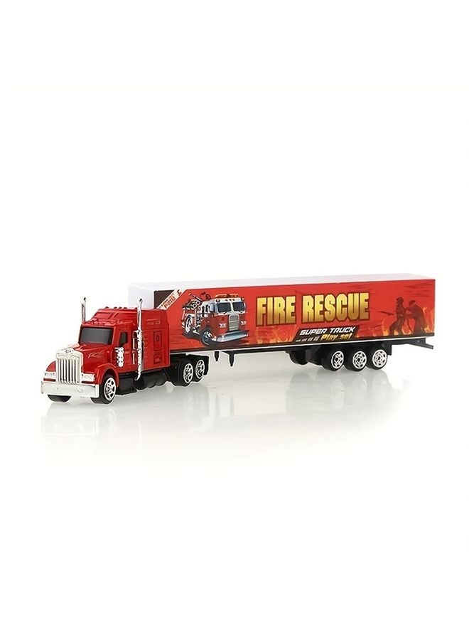 Red 1 87 Scale Die Cast Military American Transport Truck Model Pull Back Toy - Image 1