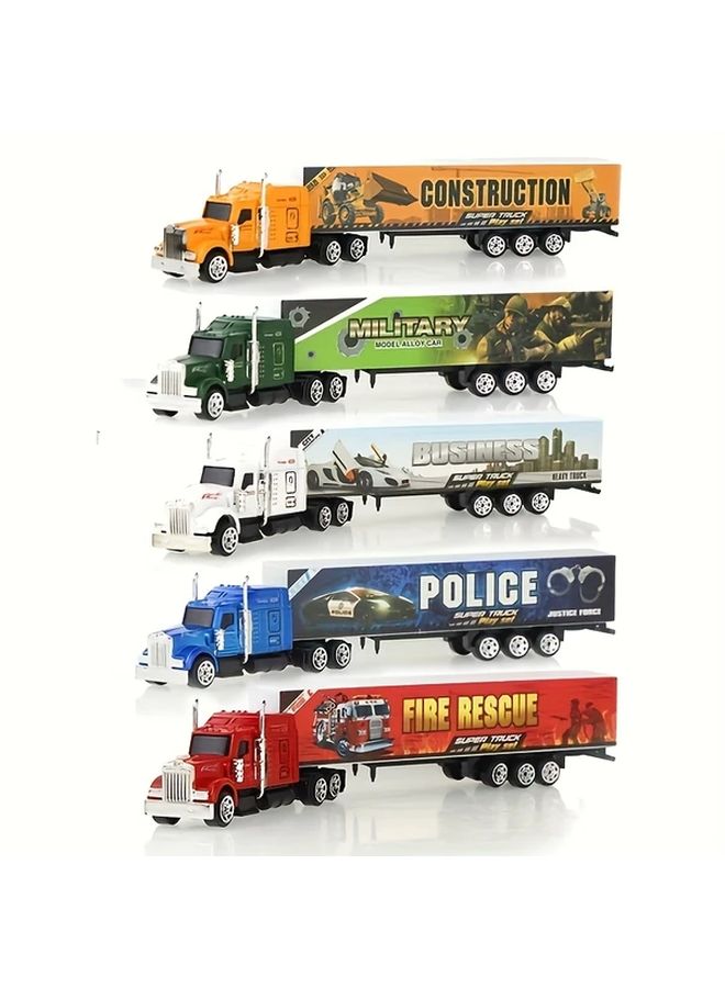 Red 1 87 Scale Die Cast Military American Transport Truck Model Pull Back Toy - Image 2