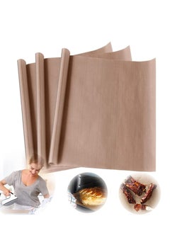 Oven Grill Mat Teflon Sheet 3 Pack for Heat Press Transfer Non-Stick Paper Reusable Resistant Craft High-temperature food-grade Baking Cloth Nonstick Oilcloth