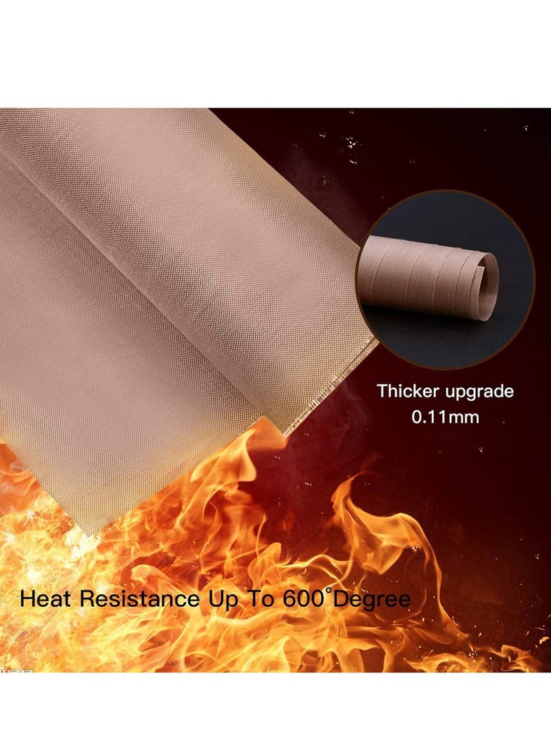 SYOSI - Oven Grill Mat Teflon Sheet 3 Pack for Heat Press Transfer Non-Stick Paper Reusable Resistant Craft High-temperature food-grade Baking Cloth Nonstick Oilcloth - Image 1