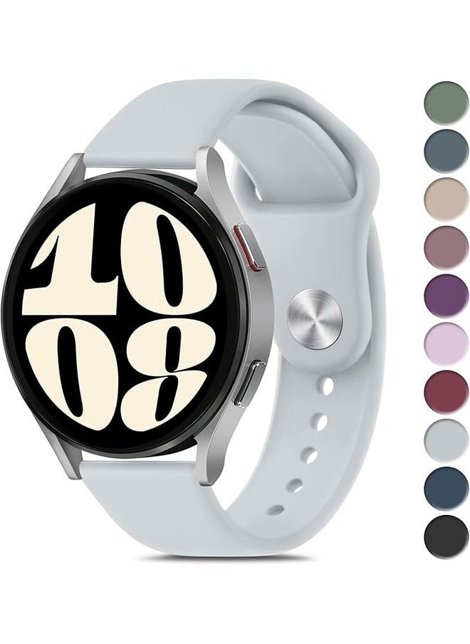ELTRAZONE Gray Soft Silicone Sport Band for Samsung Galaxy Watch 6 - Replacement Strap for 40mm, 44mm, 43mm, and 47mm Models - Image 1