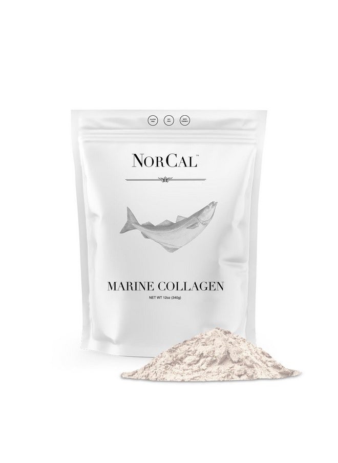 Norcal Organic - Norcal Marine Collagen - 12oz Marine Collagen Peptides Powder | High Protein, Zero Fat/Sugar/Carb | Skin, Hair, Nail & Joint Health | Low Metals, US GMP Certified - Image 1