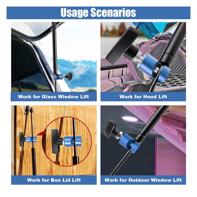 GLSOWEE Car Lift Support Clamp, Hood Strut Clamp Spark Plug Caliper 2-In-1 Tool, Car Hoods Prop Rod Hood Stay Holder, Universal Auto Support Rod Retainer Accessories for Cars (Blue) - Image 5