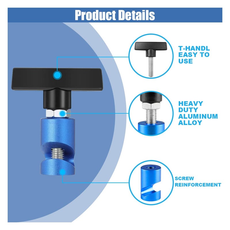 GLSOWEE Car Lift Support Clamp, Hood Strut Clamp Spark Plug Caliper 2-In-1 Tool, Car Hoods Prop Rod Hood Stay Holder, Universal Auto Support Rod Retainer Accessories for Cars (Blue) - Image 3
