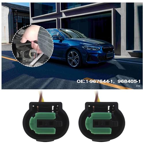 Micro Traders 2 Set Automotive Exterior Air Temperature Sensor Plug Harness Repair Accesories Compatible with BMW 1-967644-1 968405-1 - Image 2