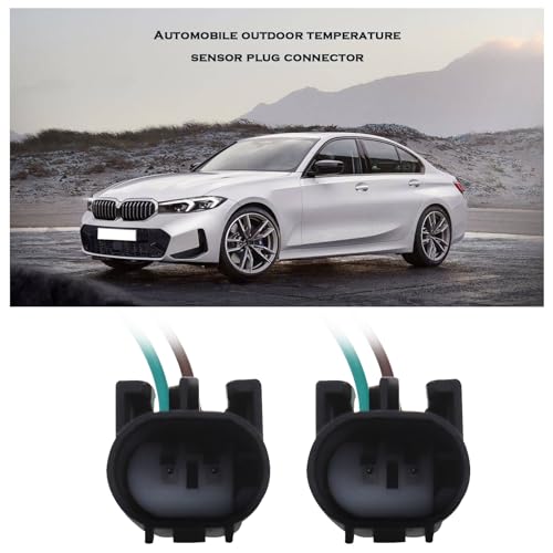 Micro Traders 2 Set Automotive Exterior Air Temperature Sensor Plug Harness Repair Accesories Compatible with BMW 1-967644-1 968405-1 - Image 3