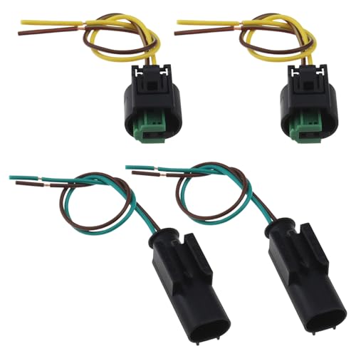 Micro Traders 2 Set Automotive Exterior Air Temperature Sensor Plug Harness Repair Accesories Compatible with BMW 1-967644-1 968405-1 - Image 1