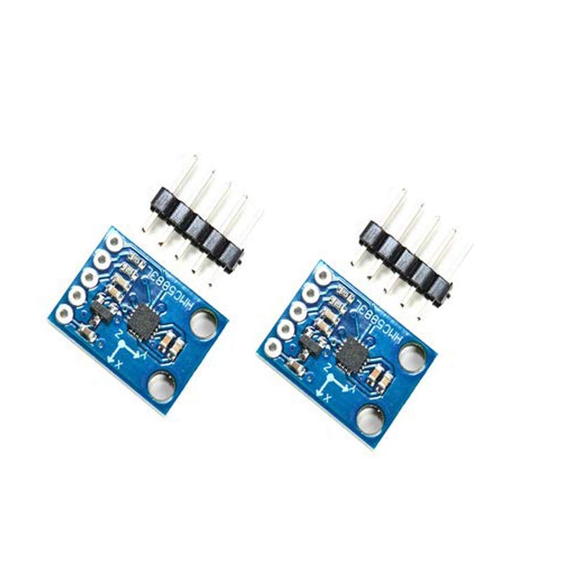 2Pcs GY-273 HMC5883L 3V-5V Triple Axis Compass Magnetometer Sensor Module for Arduino