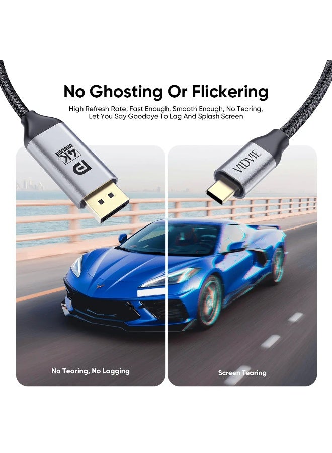 فيديفي كابل VIDVIE HD02 من USB-C إلى DisplayPort بطول 2 متر – يدعم 4K@60Hz - Image 4