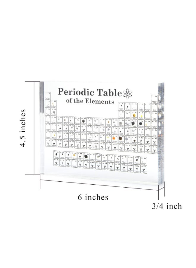 Acrylic Periodic Table Display with Real Elements Inside, 6x4.5x0.75 Inches - Image 2