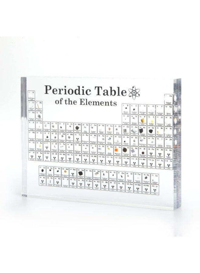Acrylic Periodic Table Display with Real Elements Inside, 6x4.5x0.75 Inches - Image 1