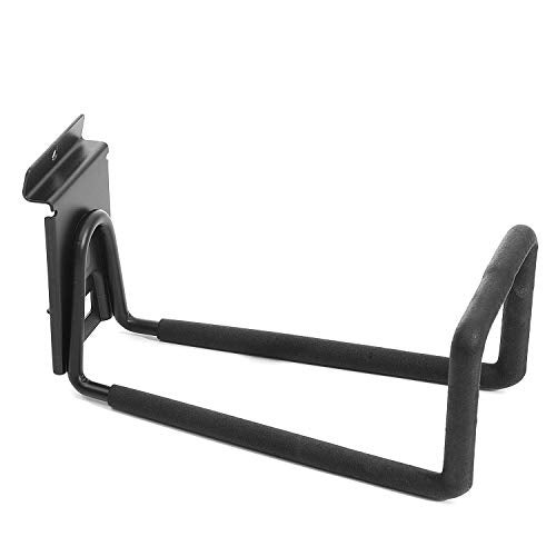 HOSKO Slatwall Hose Hooks, Heavy Duty Garage Storage Utility Tool Double Holder Bike Hanger Organizer for Bicycle Ladder and Folding Chairs (2 Pack, Black) - Image 2