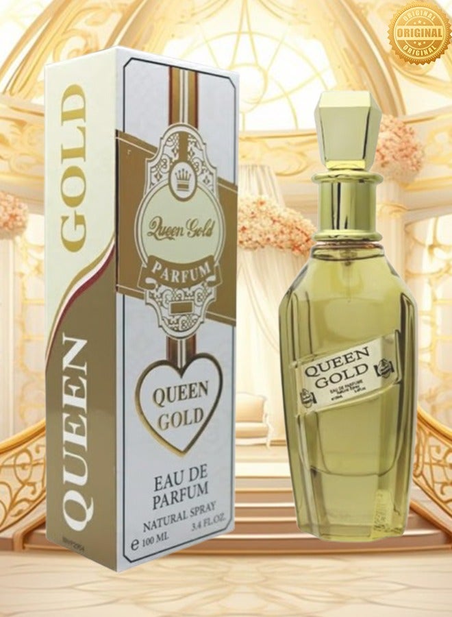 Queen 12 Pieces Queen Gold Perfume EDP 100ML - Image 2