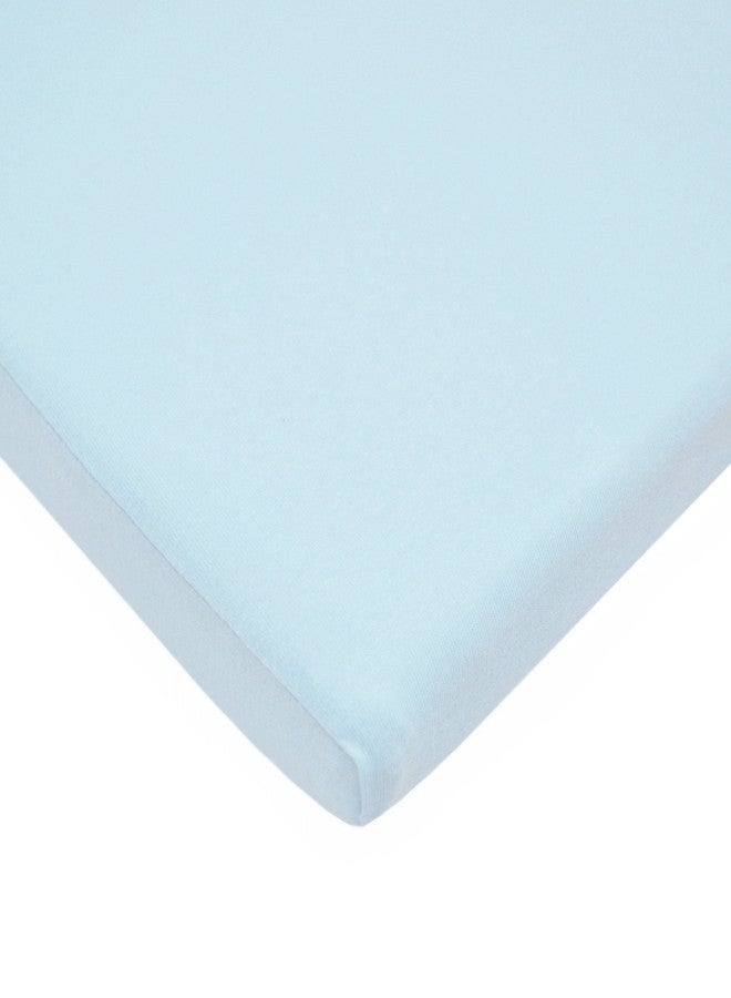 TL Care 15" x 33" Fitted Bassinet Sheet, 100% Natural Cotton Supreme Jersey Knit, Blue, Soft Breathable, for Boys and Girls - Image 1