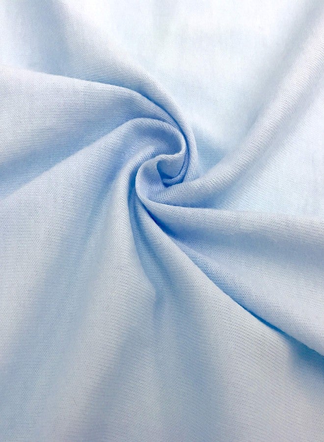 TL Care 15" x 33" Fitted Bassinet Sheet, 100% Natural Cotton Supreme Jersey Knit, Blue, Soft Breathable, for Boys and Girls - Image 2