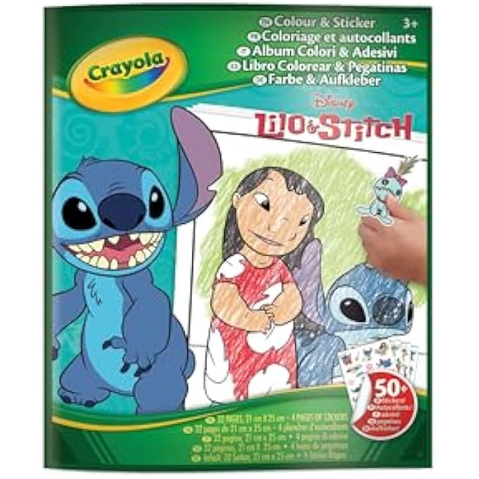 LILO & STITCH STICKER COLOURING BOOK – 32 FUN ACTIVITY PAGES WITH 4 SHEETS OF STICKERS | KIDS COLOURING & ACTIVITY SET | CREATIVE GIFT FOR CHILDREN AGES 3+ - Image 2