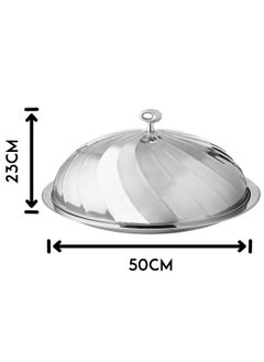 Dania Cozy Stainless Steel Dish with Silver Lid 50cm  - Image 3