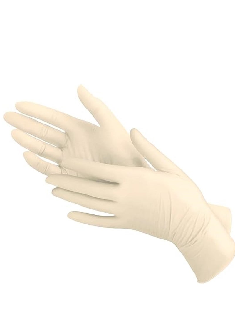 100 White Disposable Gloves - Image 1