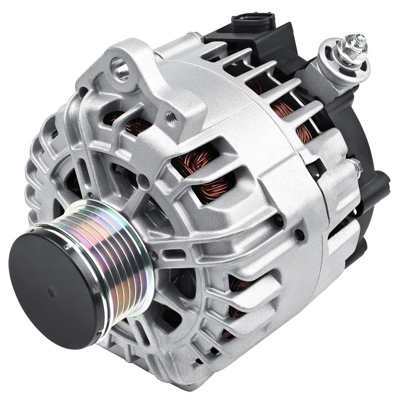 Grezuton 11258N Alternator Fit for 2007-2012 Nissan Altima, 2007 2008 2009 2010 2011 2012 Sentra, 2011-2013 Rogue, 2014 2015 Rogue Select L4, Alternator 12V 110Amp 6-Groove, TG12C032 23100-JA02A - Image 1