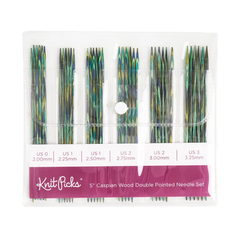 KnitPicks Knit Picks Double Pointed Wood Knitting Needle Set (Caspian 5") - Image 1