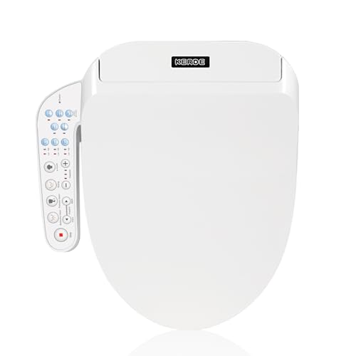 KERDE Electric Bidet Toilet Seat,Bidets For Existing Toilets,Rlongated,One-click Intelligent Operation, Warm Water Cleaning,Slow Close,Seat Cushion Keep Constant Temperature In Winter (Armrest) - Image 1