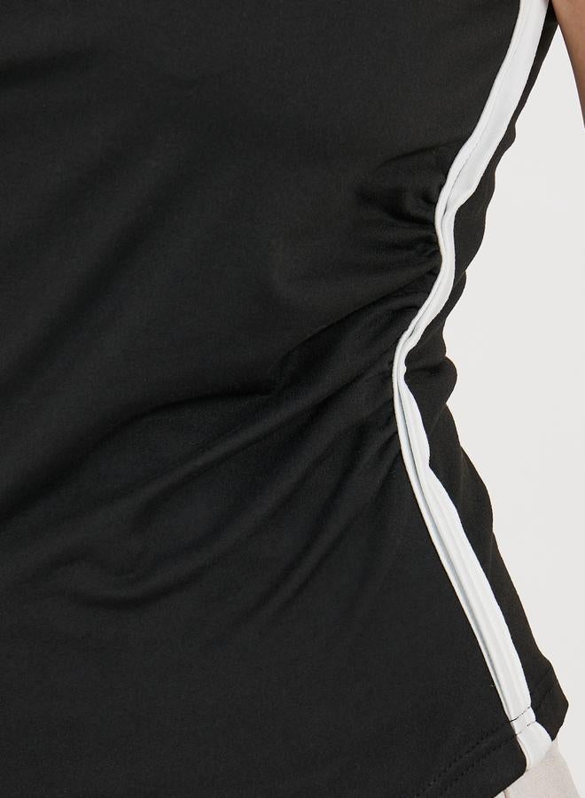 Styli High Neck Contrast Trim Top - Image 3