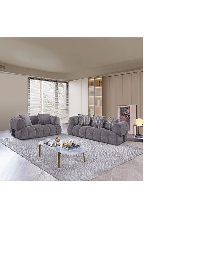 Home Box Cloud 2-Seater Fabric Sofa with 2 Cushions 105 x 71 x 187 cm  - Image 5