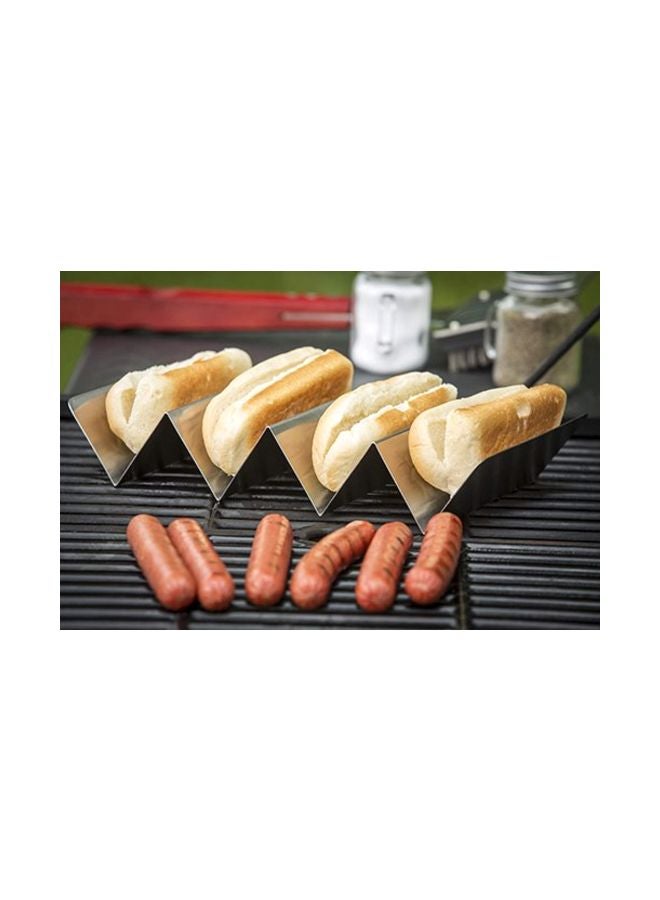 TableCraft BBQ Stainless Steel Hot Dog Prep Tray, Silver, Medium - Image 3