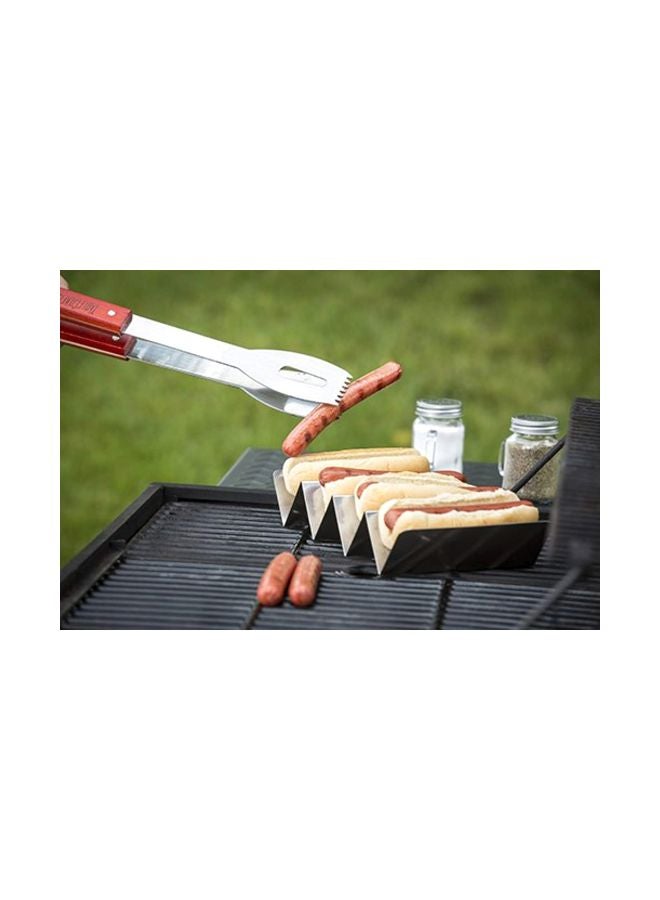 TableCraft BBQ Stainless Steel Hot Dog Prep Tray, Silver, Medium - Image 4