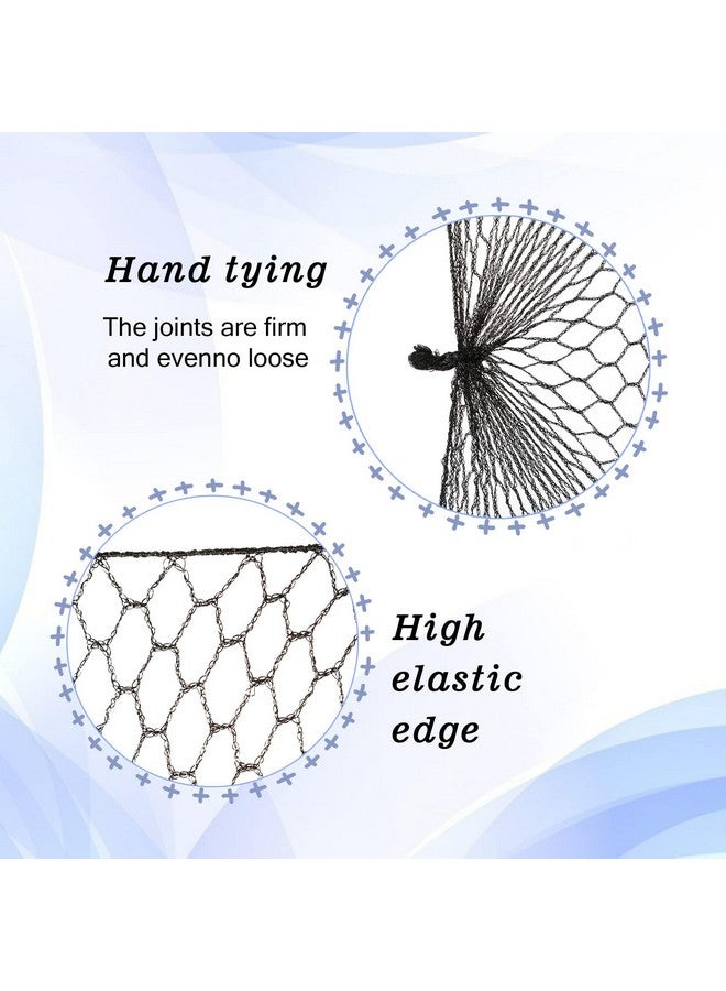 coloryoung Hair Net 24Pcs Black Invisible Elastic Edge Thicker Mesh Hair Nets For Women Hair Bun Food Service Ballet Hair Net - Image 2