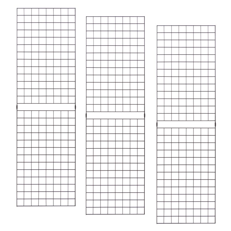 Econoco Econoco Portable 2 X 7 Black Grid Panels  Pack of 3