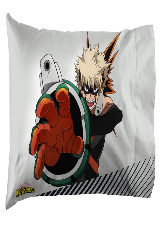 Jay Franco Kids Sheet Set with Fitted, Flat Sheets & Pillow Cover - Ultra-Soft Bedding with Pillowcase for Room Decor, White - My Hero Academia, 4 Piece Full - Image 3