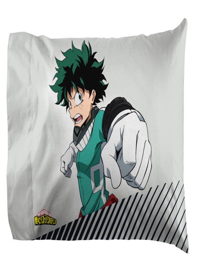 Jay Franco Kids Sheet Set with Fitted, Flat Sheets & Pillow Cover - Ultra-Soft Bedding with Pillowcase for Room Decor, White - My Hero Academia, 4 Piece Full - Image 4