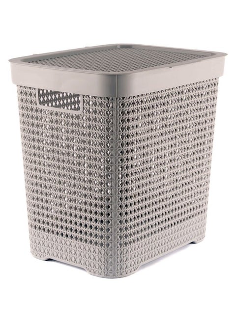 Multi-Purpose Plastic Laundry Basket with Lid 50 Liters