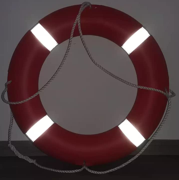 TheMujtaba Life Buoy Ring Outer Material Hard PolyurethaneRubber Floating Ring Bracelet Buckle Buoy Swimming use Water Rescue Life Saving Rope Sports Equipment (Orange) - Image 3