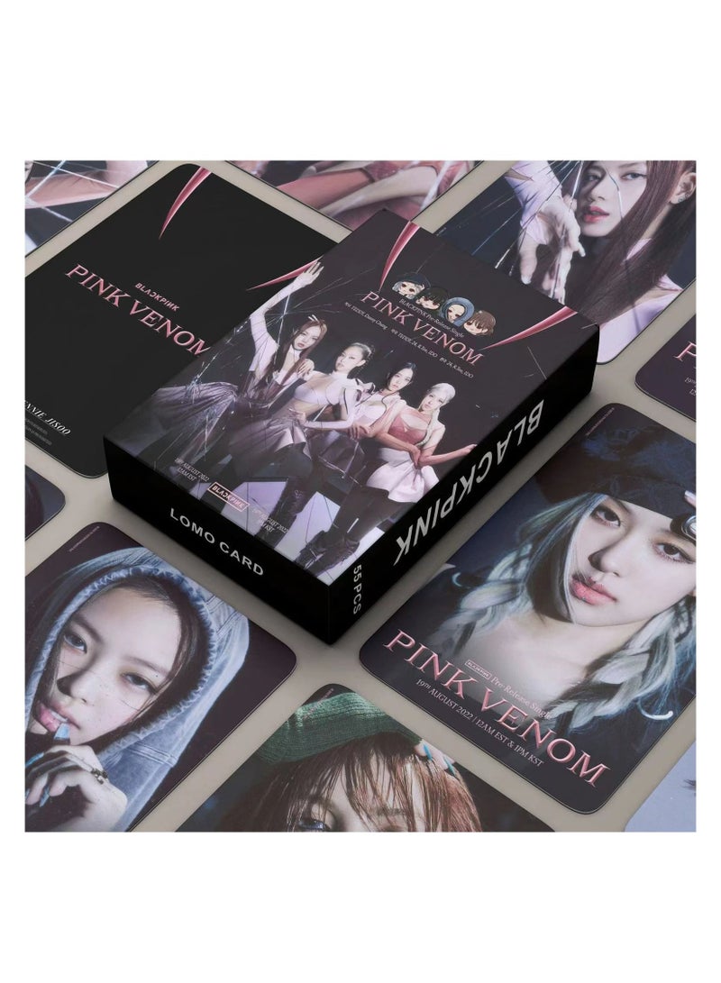SKYLO 55-Piece Blackpink Pink Venom Lomo Cards - Image 1