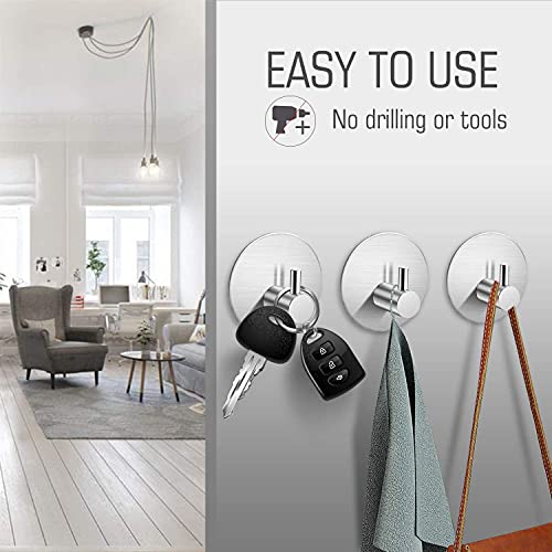 JIALTO 4-Piece Adhesive Hook Set – Waterproof, Heavy Duty Wall Hooks for Bathroom, Kitchen, and Door – No Drill Installation - Image 3