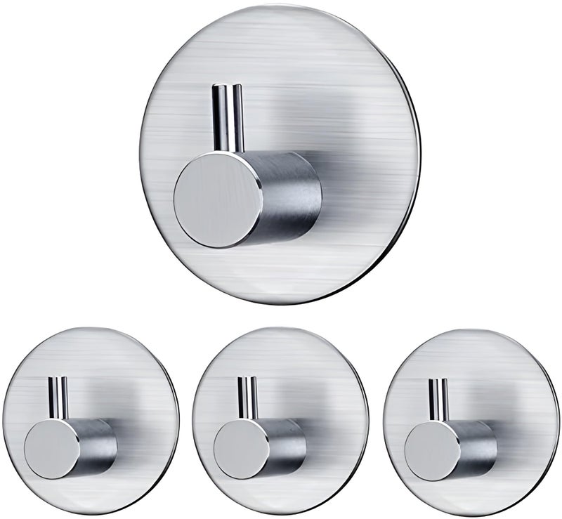 JIALTO 4-Piece Adhesive Hook Set – Waterproof, Heavy Duty Wall Hooks for Bathroom, Kitchen, and Door – No Drill Installation - Image 1